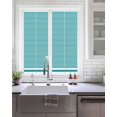 thumbnail image 2 of Window Privacy Film, Teal White Striped UV Sun Blocking Window Tint Film Heat Control One Way Blackout Window Film, Farmhouse Geometric Horizontal Lines Stripes Non Adhesive Static Cling 17.7x39.3 In, 2 of 7