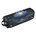 thumbnail image 2 of Hair Tool Organizer Bag with Heat Resistant Mat Removable Travel Storage Case for Hot Air Brushes Curling Irons Serene Blue Lotus Flower, 2 of 8