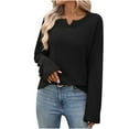 thumbnail image 5 of Wowcloth Women's Waffle Knit Pullover Top, Fashionable Design, Soft and Breathable for Everyday Casual Use, 5 of 7