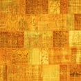 thumbnail image 1 of Ahgly Company Indoor Square Patchwork Yellow Transitional Area Rugs, 4' Square, 1 of 4