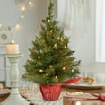 thumbnail image 5 of Mini Pre-Lit Artificial Christmas Trees Set of 3 - 4" Tabletop Decor with LED Lights for Mantel/Office/Village Displays (Batteries Included), 5 of 6