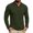 15#Dark Green, variant on Men's Vertical Textured Long Sleeve Polo Shirt Chest Pocket Classic Collar Button Placket Casual Lightweight Pullover Tops for Spring Autumn