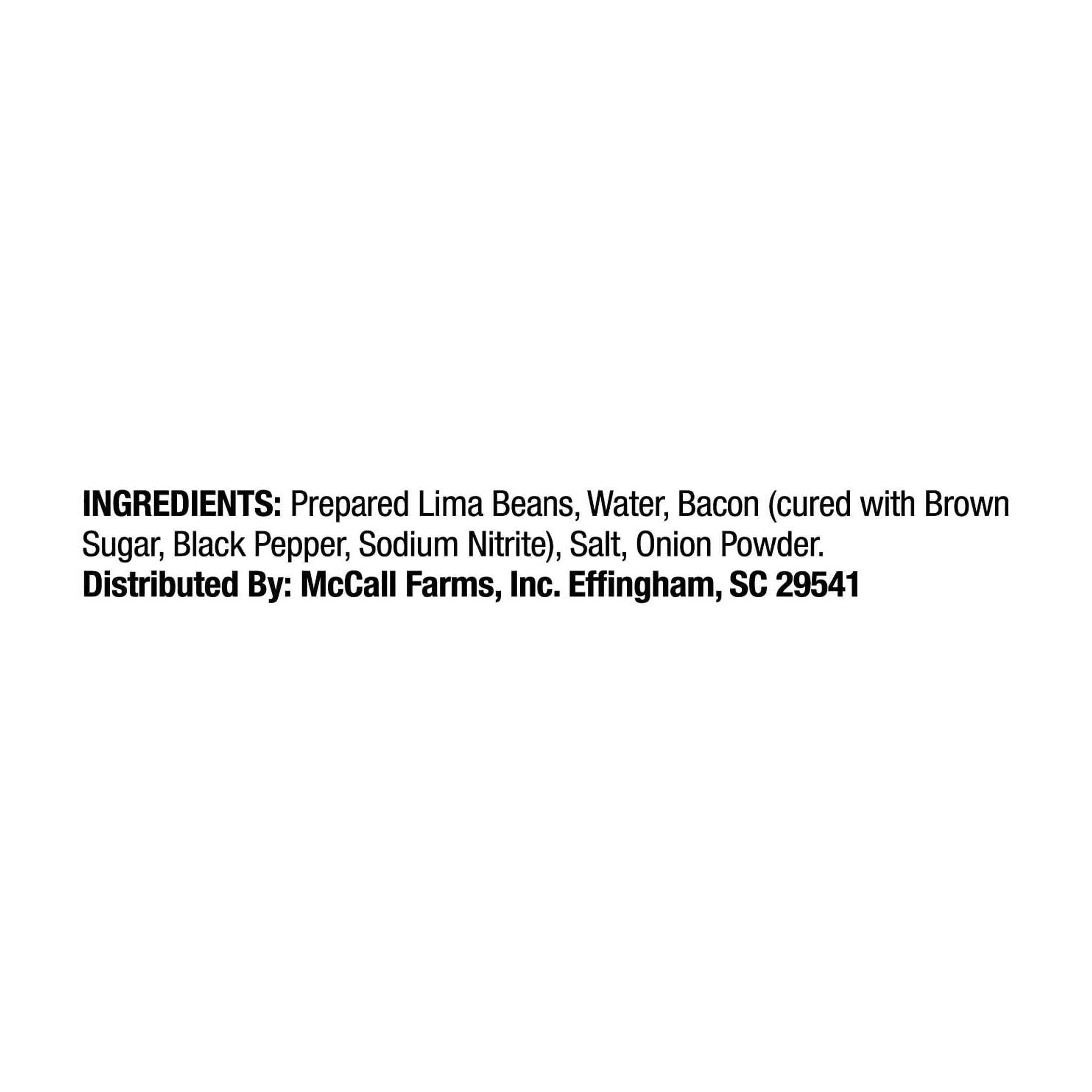 (12 pack) Trappey’s Seasoned Baby Green Lima Beans with Bacon, 15.5 oz., Can