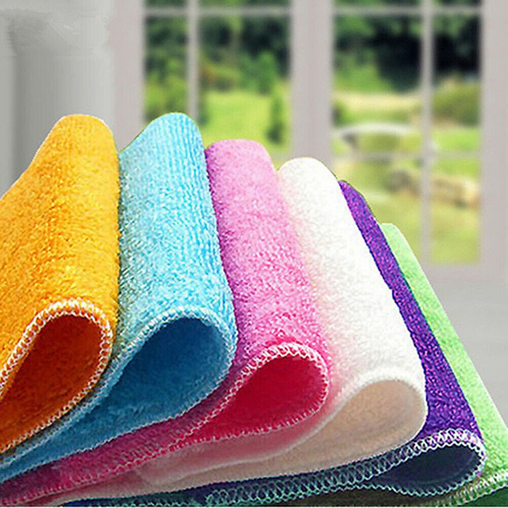 CCidea 12 Pack Microfiber Cleaning Cloth, Lint Free Reusable Dish Towels,  Microfiber Towel for Kitchen, Home and Car Cleaning (12x12 inch) 
