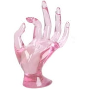 NAMZI GrmeisLemc Desktop Decor OK Gesture Design Mannequin Hand Bracelet Ring Watch Display Stand Jewelry Holder Prop Ornament - Pink