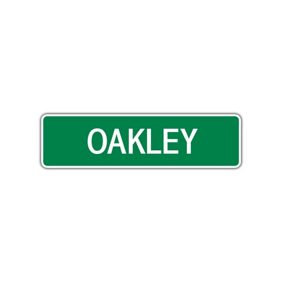 Oakley Girls Children Name Letter Printed Label Indoor Outdoor Unique Wall Plaque Decoration Aluminum Metal Sign 4"x13.5"