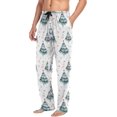 thumbnail image 5 of Top-kevin Watercolor Merry Christmas Pattern Stars Pajama Pants for Men Men's Pajama Pants Mens Pajama Bottoms with Drawstring, 5 of 13