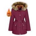 thumbnail image 4 of Holiday Gifts Horkkom Winter Jackets for Women Plus Size Thicken Hooded Zip Coats Warm Snow Jacket with Pockets, Gifts for Women, 4 of 8