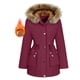 thumbnail image 4 of Chaquetas y abrigos casuales con capucha de manga larga para mujer, chaqueta impermeable de color sólido, con capucha para exteriores, cortavientos, holgada, con bolsillo, blusa de poliéster para muje, 4 of 8