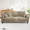 Camel, variant on 3 Seater Sofa Couches for Living Room, 84.6" Coffee Bean Textured Fabric, 2 Pillows, Gray