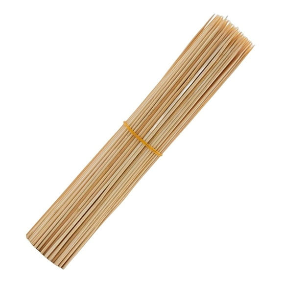 100 Pieces Bamboo Skewers Sticks Barbecue Skewers Utensil Disposable Accessories Simple Using Kebab Skewers Wood Grilling Skewers for Party 25cm
