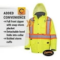 thumbnail image 5 of Pioneer Hi Vis Winter Quilted Safety Parka for Men - Waterproof Work Jacket with Reflective Tape - ANSI Class 3 - Yellow, 5 of 7