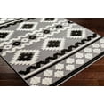 thumbnail image 4 of Hauteloom Drago Living Room, Bedroom Machine Washable Area Rug - Bohemian Modern Farmhouse - Moroccan Southwestern - Black, Gray, White - 7'10" x 10'1", 4 of 9