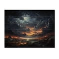 thumbnail image 3 of Designart "Storm Tempest Euphony I" Landscapes Print on Natural Pine Wood, 3 of 5