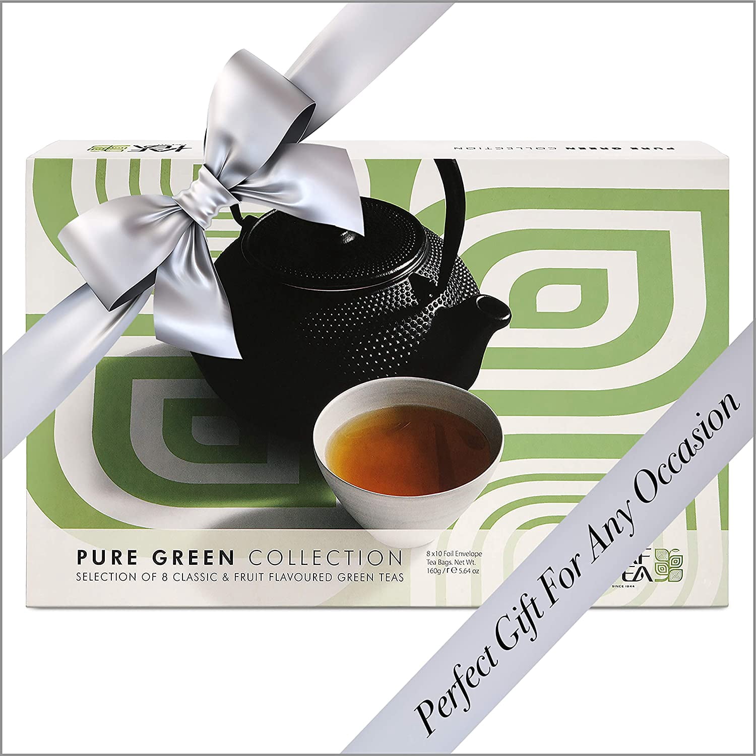 Jaf Tea - Tea Sampler Gift Set Box, 80 COUNT - 8 Tea Variety Pack - Green Teas Including: Jasmine Tea, Mint Tea, and Oolong Tea - 80 Tea Bags (10 of each)