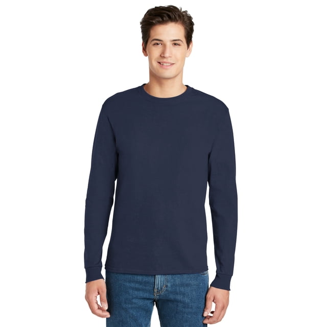 Hanes® - Camiseta de manga larga 100% algodón auténtico. 5586 hanes 5586
