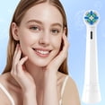 thumbnail image 5 of 10PCS Toothbrush Replacement Heads Compatible with Oral B iO 2/3/4/5/6/7/8/9/10, Medium Bristles for Gentle Gum Care, Round Toothbrush Head, 360°Deep Cleaning Rotating Powerhead, White+Black, 5 of 14