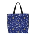 thumbnail image 1 of Fotbe Golden Snowflakes Royal Blue Bolsa Tote con Estampado para Mujer, Bolsos con Cremallera, Bolsa de Hombro Casual de Gran Capacidad con Bolsillos Internos, 1 of 7