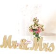thumbnail image 2 of XY Fancy  Mr and Mrs Table Sign Rustic Wooden Mr & Mrs Letters Wedding Signs for Sweetheart Table, Photo Props, Gift, Wood Color, 2 of 7