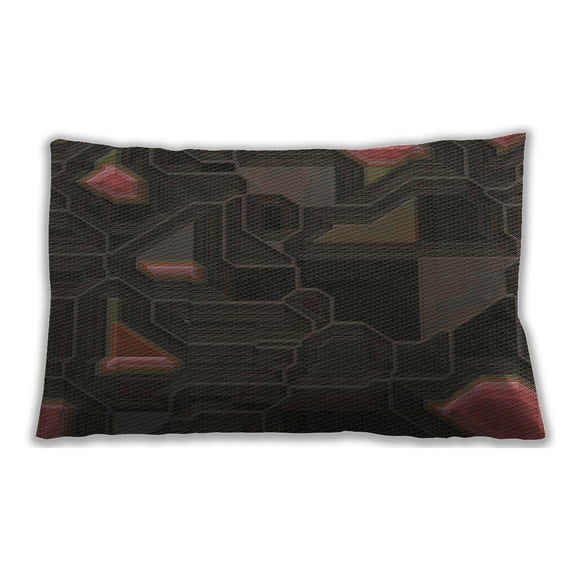 Ahgly Company Indoor Rectangular Patterned Lumbar Throw Pillow, 13 inch by 19 inch