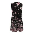 thumbnail image 4 of Viikei Womens Dresses Short Sleeve Casual Summer,Women's Pleated Short Sleeve Dress,Women's Round Neck Sleeveless Gradient Tie Dyed Beach Dress Black XXL, 4 of 6