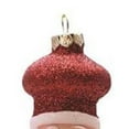 thumbnail image 2 of 6" Green and White Glittered Shatterproof Santa Chef Christmas Ornament, 2 of 2