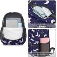 thumbnail image 4 of Unicorn and Moon Blue Pattern 17" School Backpacks for Teens,Waterproof Oxford Fabric,S-Shape Padded Straps for School,Travel,Hiking,Camping, 4 of 6
