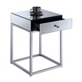 thumbnail image 3 of Reflections Square End Table in Gray Wood Finish with Mirrored Glass Surfaces, 3 of 4