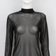 thumbnail image 2 of Camiseta básica de mujer Qarigey Sexy de manga larga transparente Cuello redondo Negro S Type7 NO7, 2 of 6