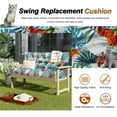 thumbnail image 3 of Porch Swing Cushion 60in, Waterproof Bench Cushion for Outdoor Furniture, 2-3 Seater Replacement Glider Cushion with Ties for Backyard and Garden（Summer 60"), 3 of 7