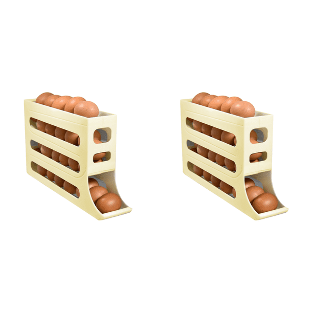 Dispensador Rodantes 4 Capas Contenedor 30 para Refrigerador () Amarillo
