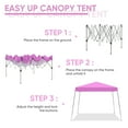 thumbnail image 4 of Ainfox 8 x 8 ft Pop up Canopy Tent, Instant Slant Outdoor Gazebo for Beach, Sun Shade,Outdoor Activies,Pink, 4 of 7