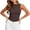 Brown-tanks, variant on Womens Sleeveless Tank Top, Slim Fit Racerback High Neck Undershirts, Casual Basic Summer Layer Outdoor Tank Top