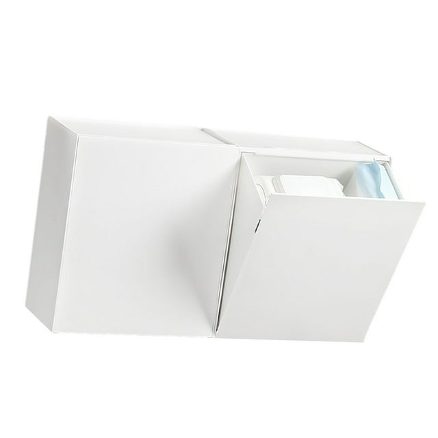 Boîte de Rangement Murale à Couvercle Rabattable de Grande Capacité Facile à Installer, Utilisation Multifonctionnelle pour Salle de Bain, Cuisine