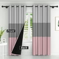thumbnail image 2 of Lfeey Pink and Gray Blackout Curtains with Top Grommet, 52x84 inches, 2 panels, 2 of 6