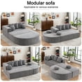 thumbnail image 3 of Modern Modular Memory Foam Compression Sofa, Comfortable Living Room Combination Couch, 4-Seater Sectional Design, 3 of 12