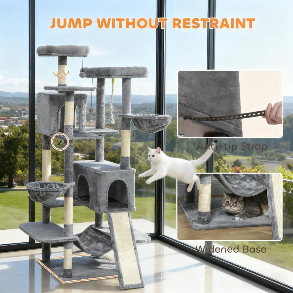 Multi-Level Cat Tower 69" Cat Tree