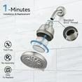 thumbnail image 2 of Filtered Shower Head 7 Spray Modes & 5.5" Rainfall Shower Head with 2 Filter Cartridges Brushed Nickel, 2 of 8