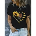 thumbnail image 1 of Camiseta de mujer con estampado gráfico de moda - Camiseta informal de manga corta y cuello redondo - Ligera y transpirable para primavera y verano. Ideal para adultos, hombres, mujeres, adolescentes,, 1 of 7
