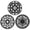black, variant on Trivets for Dishes/Pots/Pans, 3 Pcs Silicone Mats, Flexible/Durable/Non Slip Hot Pads to Protect Table and Counter Top (Purple)
