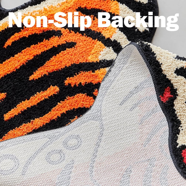 Stitchworn Tibetan Tiger Area Rug, 5x3.3 ft, Tufted High Pile