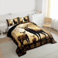 thumbnail image 3 of Feelyou Jungle Deer Family Bedding Comforter Set for Teen, Vintage Buffalo Plaid Twin Comforter Sets, Rustic Wildlife Reversible Bedding Set, Breathable Home Decor, 2pcs, 3 of 8