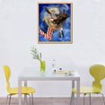 thumbnail image 4 of Águila 5D DIY redondo completo taladro diamante pintura bordado Kits costura Likrtyny Arte deco, 4 of 9