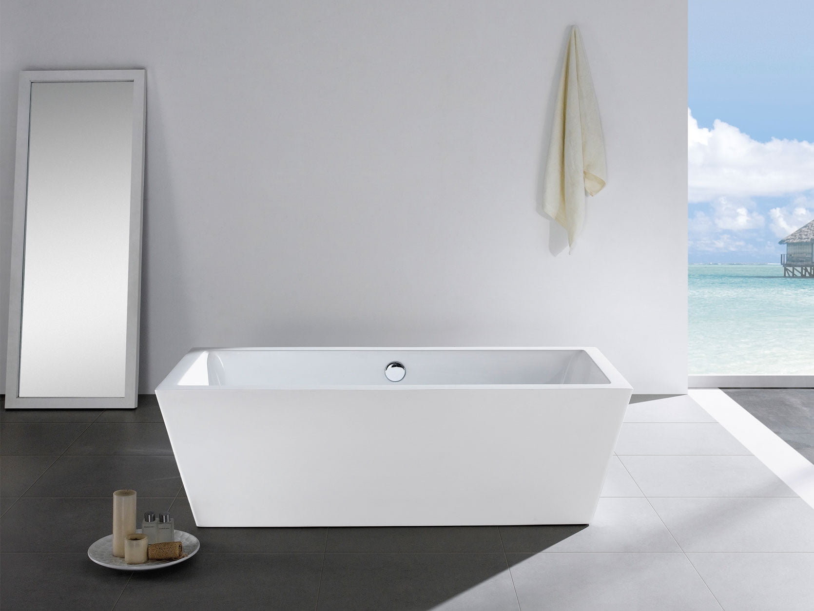 Wynn 65 X 31 White Rectangle Soaking Bathtub By Pacific Collection Walmart Com Walmart Com