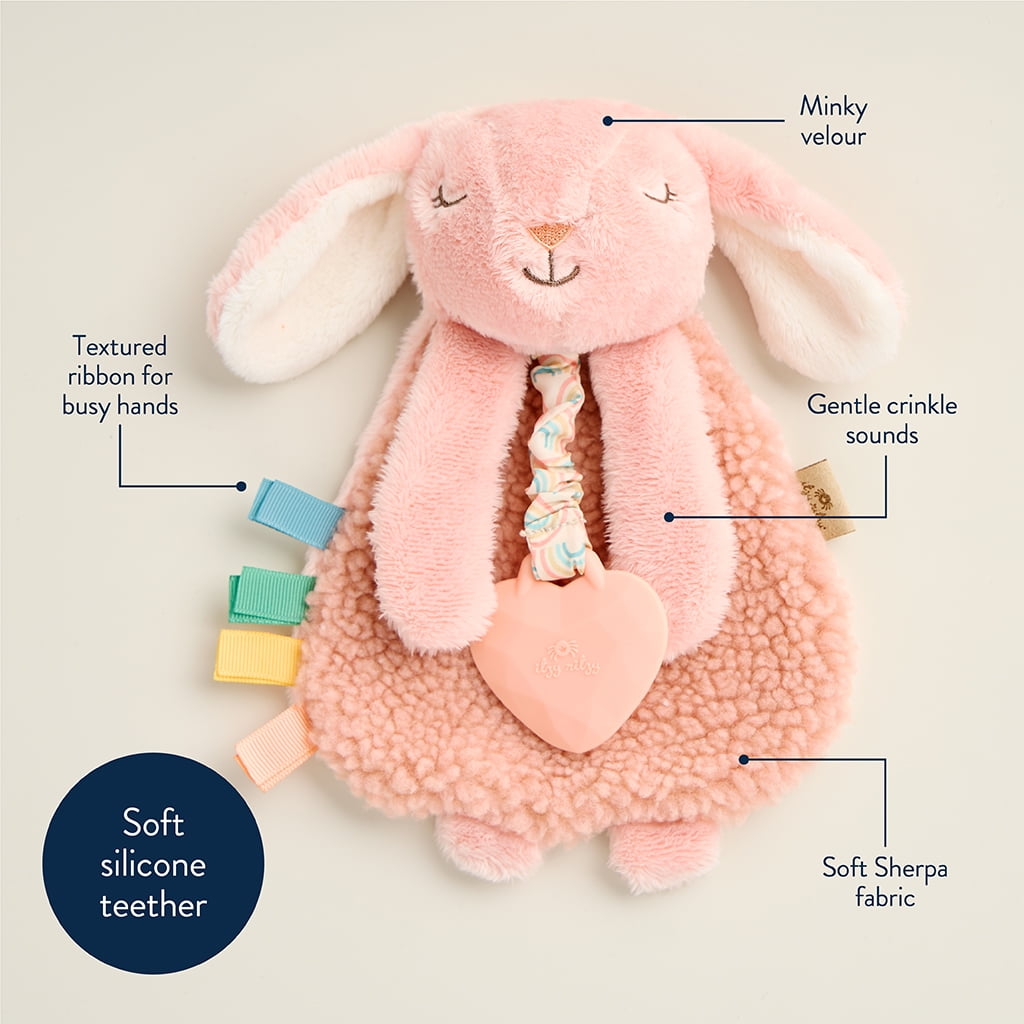 didizizi  リアルラビットファー ティペット アイアムアイ Itzy Ritzy Itzy Lovey Pink Bunny Plush with Sherpa Fabric and