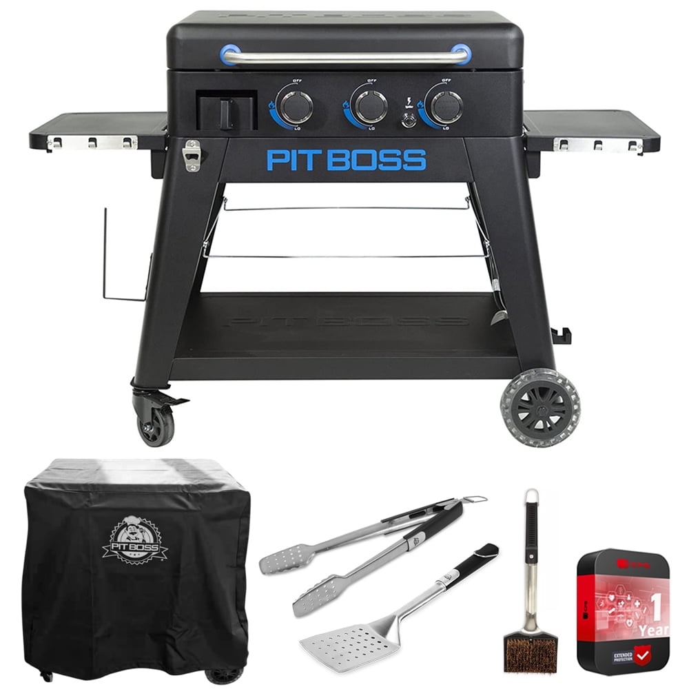 Pit Boss 10781 Portable 3Burner LiftOff Griddle, PB3BGD2 Bundle with