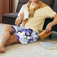 thumbnail image 4 of Daiia Butterflies Mens Woven Stretch Pajama Short,Short Pajama Pants-X-Large, 4 of 9