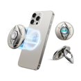 thumbnail image 1 of wonima11 Fidget Spinner Magnetic Cell Phone Ring Holder, Metal Phone Grip for Magsafe, 360 Degree Rotation Finger Ring Stand, Cell Phone Kickstand for iPhone 16/15/14/13/12/Smartphones (Snow), 1 of 1