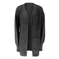 thumbnail image 4 of LISTHA Mens Long Cardigan Knit Ruffle Fashion Fall Winter Sweater Drape Cape Gray 2XL, 4 of 5