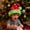 S, variant on HOARBOEG Christmas Hat with Lights, Flocked Santa Hat with String of Lights for Christmas Party, Two-Ply Soft Fabric Santa Claus Hat for Holiday Decoration and Costumes